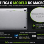 Onde encontrar o modelo do MacBook