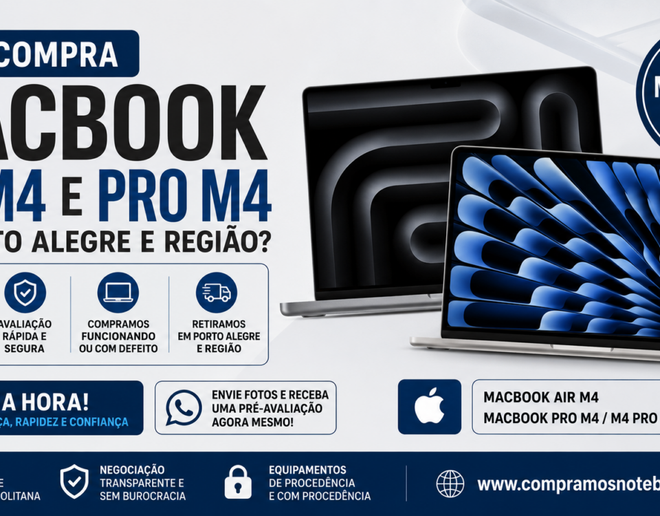 Quem compra MacBook Air M4 e MacBook Pro M4 em Porto Alegre? Receba PIX na Hora